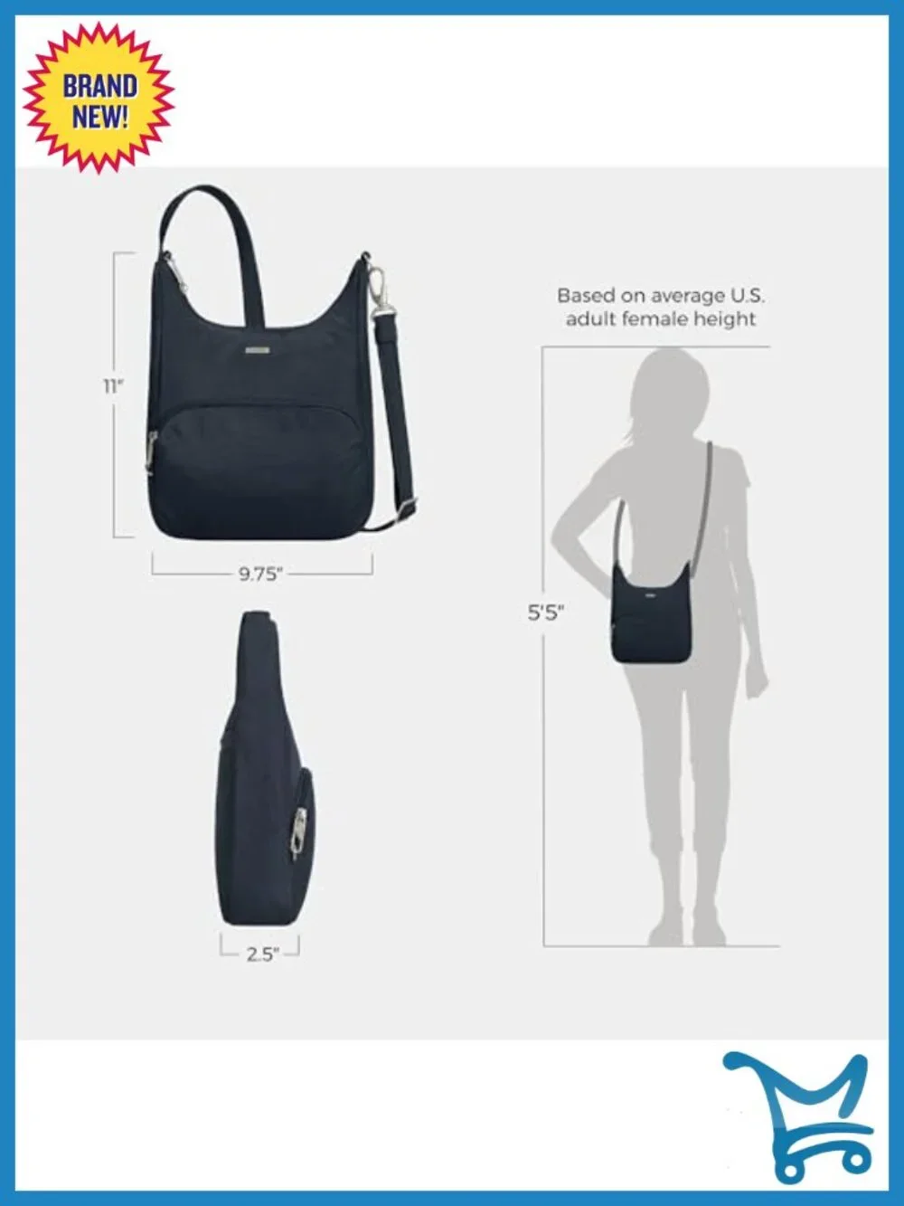 Anti-Theft Messenger Bag with RFID Blocking